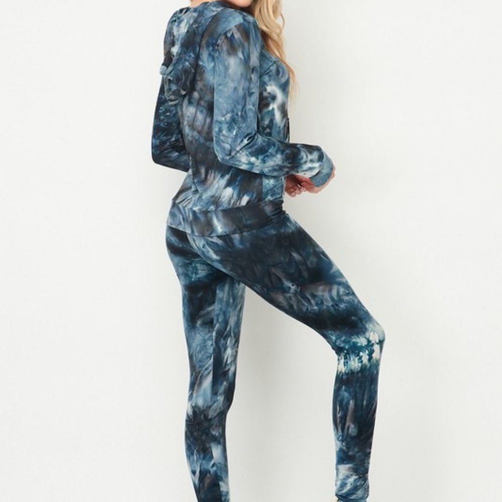 Tie Dye Brushed Hoodie Legging Set - Picture 5 of 7